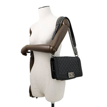 Load image into Gallery viewer, CHANEL Boy Chanel Matelasse Shoulder Bag BlackA67086 Leather