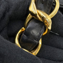 Load image into Gallery viewer, CHANEL CC Logo Chain Tote Black Lambskin