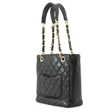 将图像加载到图库查看器中,CHANEL PST Tote BlackA50994 Caviar Leather