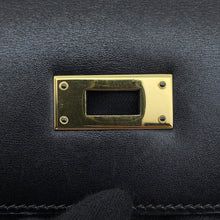 将图像加载到图库查看器中,HERMES Kelly Black Box Calf Leather Size 32