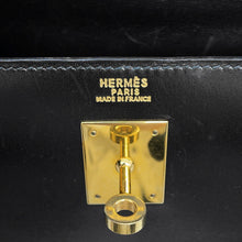 将图像加载到图库查看器中,HERMES Kelly Black Box Calf Leather Size 32