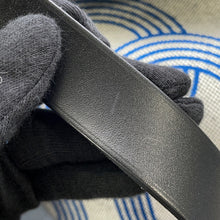 Load image into Gallery viewer, HERMES Herbag Zip Letournet Cabin Ecru/Blue Zellige/Black Toile Military Vache Hunter Leather Size 50