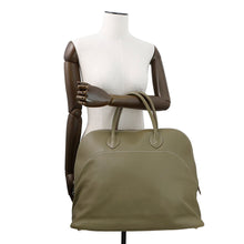 将图像加载到图库查看器中,HERMES Bolide Relax Vert Gris Vaux Sikkim Leather Size 45