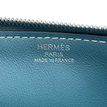 将图像加载到图库查看器中,HERMES Zip Angor New Blue Jean Evercolor Size PM