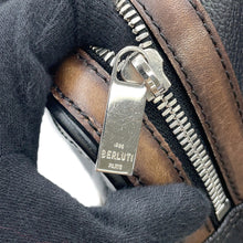 Load image into Gallery viewer, Berluti Signature Ballad Crossbody Bag Black/Brown PVC Leather