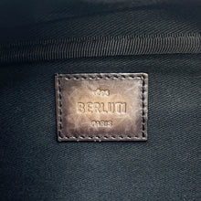 Load image into Gallery viewer, Berluti Signature Ballad Crossbody Bag Black/Brown PVC Leather