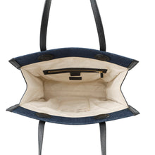 Load image into Gallery viewer, GUCCI Tiger Embroidery Tote Bag Japan Limited Edition Navy/Black456545 Canvas Leather