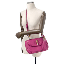 将图像加载到图库查看器中,GUCCI Bamboo 2WAY Handbag Purple240242 Leather