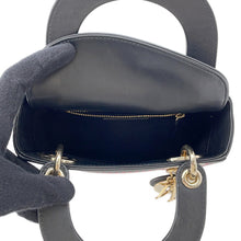 将图像加载到图库查看器中,Dior Lady Dior 2WAY Handbag Black/Red Leather Size Mini