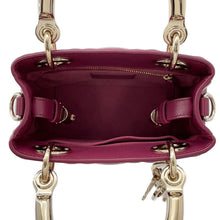将图像加载到图库查看器中,Dior Lady's 95.22 2WAY Handbag Bordeaux Leather Size Mini