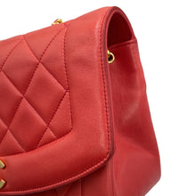 将图像加载到图库查看器中,CHANEL Diana ChainShoulder Bag RedA01164 Lambskin Size 22