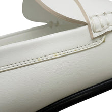 Load image into Gallery viewer, HERMES Mocassins Loafers Kennedy White Leather Size 36H