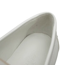 Load image into Gallery viewer, HERMES Mocassins Loafers Kennedy White Leather Size 36H
