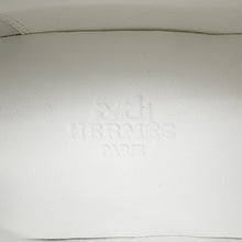 Load image into Gallery viewer, HERMES Mocassins Loafers Kennedy White Leather Size 36H