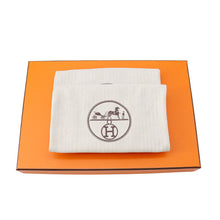 Load image into Gallery viewer, HERMES Mocassins Loafers Kennedy White Leather Size 36H