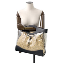 将图像加载到图库查看器中,CHANEL Matelasse 2-Way Tote Transparent/Black/BeigeAS0517 Plastics Leather Raffia