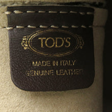 将图像加载到图库查看器中,TOD’S Drawstring Bag2WAYBag Brown/Gray Canvas Leather