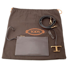 将图像加载到图库查看器中,TOD’S Drawstring Bag2WAYBag Brown/Gray Canvas Leather
