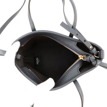 Load image into Gallery viewer, FENDI Roll FF Jacquard 2-way Handbag Navy8BS096 Canvas Leather Size Mini