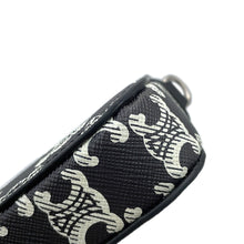 将图像加载到图库查看器中,CELINE Triomphe HorizontalPouch Shoulder Bag Black/White10L272FSQ PVC Leather
