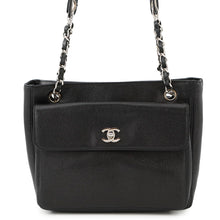 Load image into Gallery viewer, CHANEL ChainShoulderTote Bag Black Caviar Leather