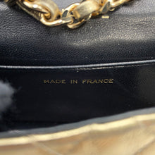 Load image into Gallery viewer, CHANEL Mini Mini Matelasse Bag Charm Gold Lambskin