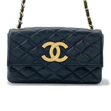 将图像加载到图库查看器中,CHANEL Matelasse ChainShoulder Bag Black Lambskin