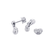 将图像加载到图库查看器中,TIFFANY&Co. Elsa Peretti Teardrop Diamond Earrings Pt950