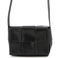 Load image into Gallery viewer, Bottega Veneta Candy Cassette Mini Shoulder Bag Black667048 Leather