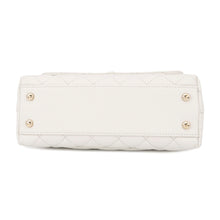将图像加载到图库查看器中,CHANEL Coco Handle 2WAY Handbag WhiteA92990 Caviar Leather Size XS