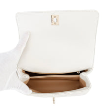 将图像加载到图库查看器中,CHANEL Coco Handle 2WAY Handbag WhiteA92990 Caviar Leather Size XS