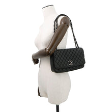 Load image into Gallery viewer, CHANEL Matelasse Single Flap WChainShoulder Black Sparkle Leather