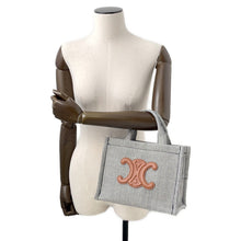 Load image into Gallery viewer, CELINE Small Kabatais 2-Way Bag Navy Blue/Brown199162FU5 Canvas Leather