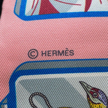 Load image into Gallery viewer, HERMES Twilly HERMES STORY Rose/Blue/Jaune Silk100%