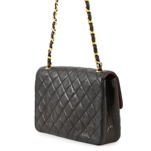 Load image into Gallery viewer, CHANEL Mini Matelasse Single Flap Black Lambskin