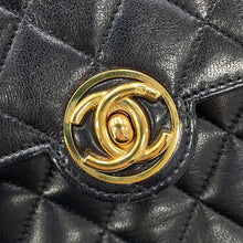 Load image into Gallery viewer, CHANEL Mini Matelasse Single Flap Black Lambskin