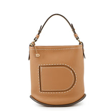 将图像加载到图库查看器中,Delvaux Bread Bucket Serpice BrownAA0607ATT0ADNDO Leather Size Mini