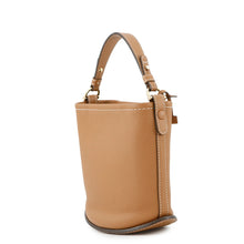 将图像加载到图库查看器中,Delvaux Bread Bucket Serpice BrownAA0607ATT0ADNDO Leather Size Mini