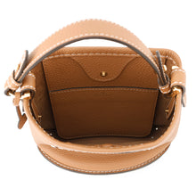 将图像加载到图库查看器中,Delvaux Bread Bucket Serpice BrownAA0607ATT0ADNDO Leather Size Mini