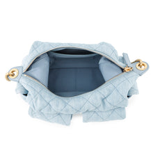 将图像加载到图库查看器中,CHANEL Matelasse Hobo Shoulder Bag Light BlueAS5339 Denim