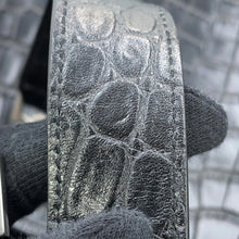 将图像加载到图库查看器中,SAINT LAURENT PARIS North South Jour Souple Black480583 Croco embossed leather