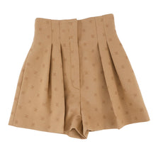 Load image into Gallery viewer, FENDI FF Calligraphy Shorts Size 36 BeigeFR6336 Wool 90% Cashmere8% Polyurethane2%