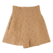 Load image into Gallery viewer, FENDI FF Calligraphy Shorts Size 36 BeigeFR6336 Wool 90% Cashmere8% Polyurethane2%