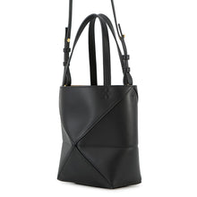 将图像加载到图库查看器中,LOEWE Puzzle Fold Tote BlackA657V25X01 Leather Size Mini