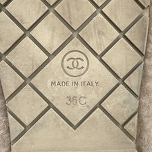 Load image into Gallery viewer, CHANEL CC Logo Fur Sandals GreigeG45984 Mouton Size 36C