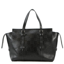 Load image into Gallery viewer, GUCCI GG embossed Tote Bag Black625774 GG emboss
