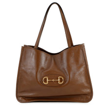 Load image into Gallery viewer, GUCCI Horsebit 1955Tote Bag Brown623694 Leather