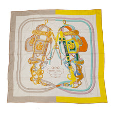 将图像加载到图库查看器中,HERMES Giant Square Brides de Gala Applique Pique Size 140 Jaune/Beige/Natural Cashmere70% Silk30%