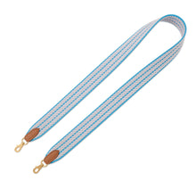 将图像加载到图库查看器中,HERMES Bandouliere Sangle Cordage Blue Azur/Mauve Pale/Gold Swift Leather Canvas Size 1"/29.5"