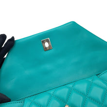 Load image into Gallery viewer, CHANEL Matelasse Clutch Bag TurquoiseA98558 Lambskin